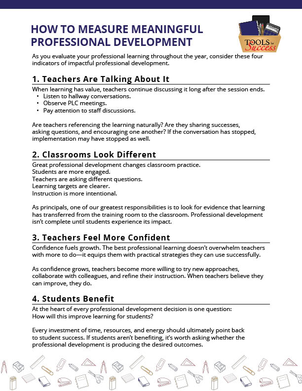 How to Measure Meaningful Professional Development